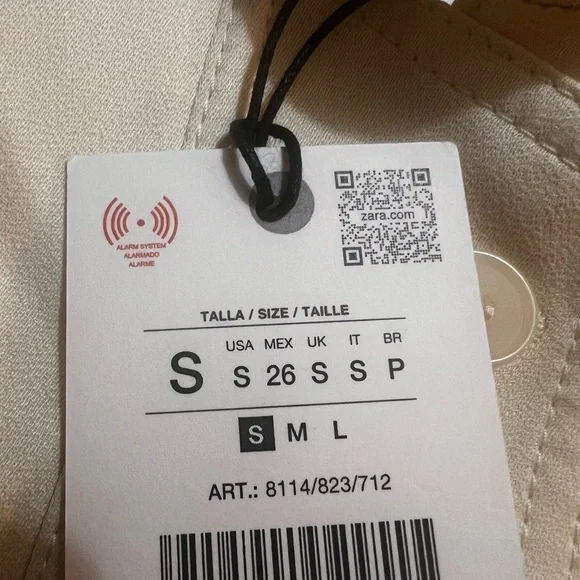 ZARA Ecru Button Up Light Jacket S NWT, lined - Picture 15 of 15